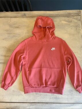 Nike Coral Crewneck Sweatshirt with White Swoosh
